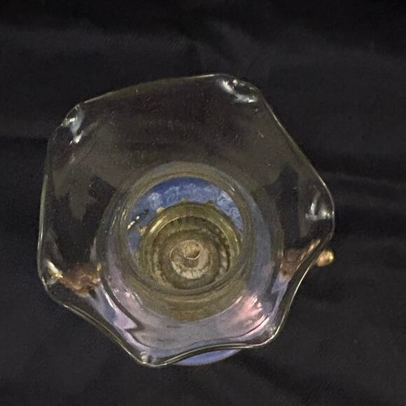 Vintage Washington DC Mini Oil Lamp Gold Trim Accents With Globe Ruffle Globe - Picture 7 of 10